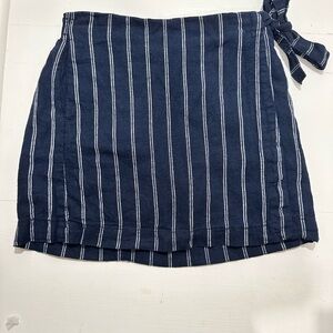 Navy Striped Skort
